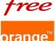 Collage photo avec les logo d'Orange et Free