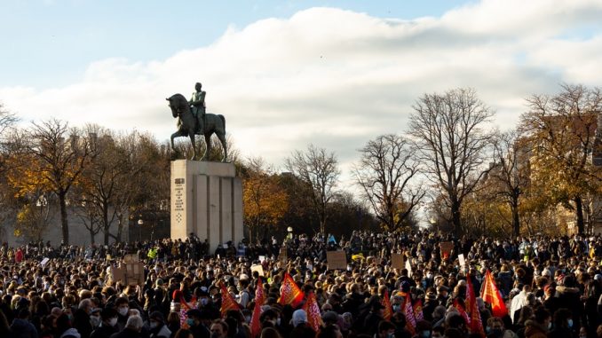 Manifestation des Gilets Jaunes à Paris, 21/11/2020.