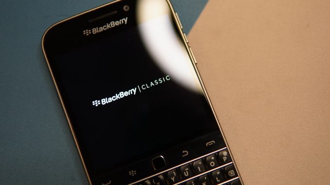 Un téléphone BlackBerry